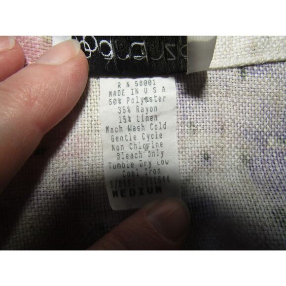 Apparenza Women's Vintage Floral Linen Blend Blazer Jacket‎ Size M – Made in USA - Picture 8 of 9